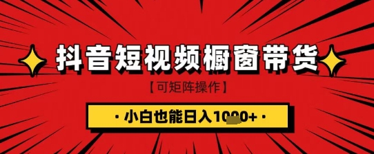 抖音短视频食品橱窗带货，小白轻松上手日入1k+【揭秘】-数码之翼