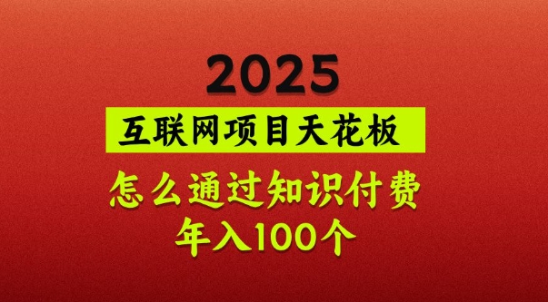 2025项目天花板,普通怎么通过知识付费翻身,年入百个【揭秘】-数码之翼