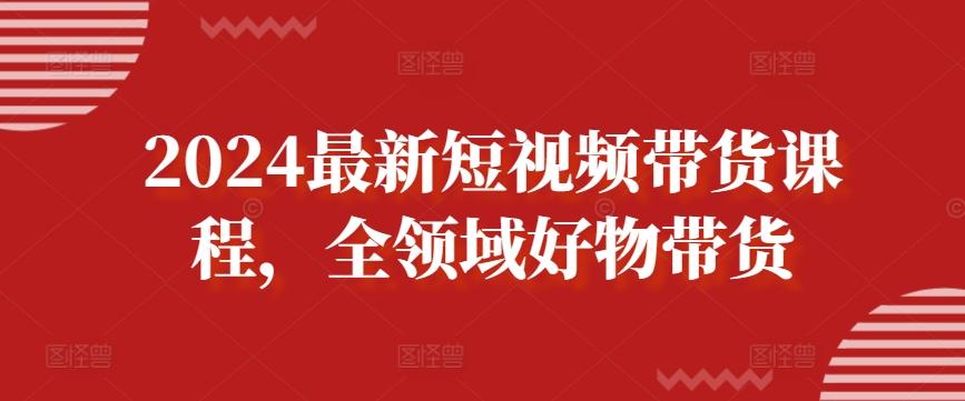 2024最新短视频带货课程，全领域好物带货-数码之翼