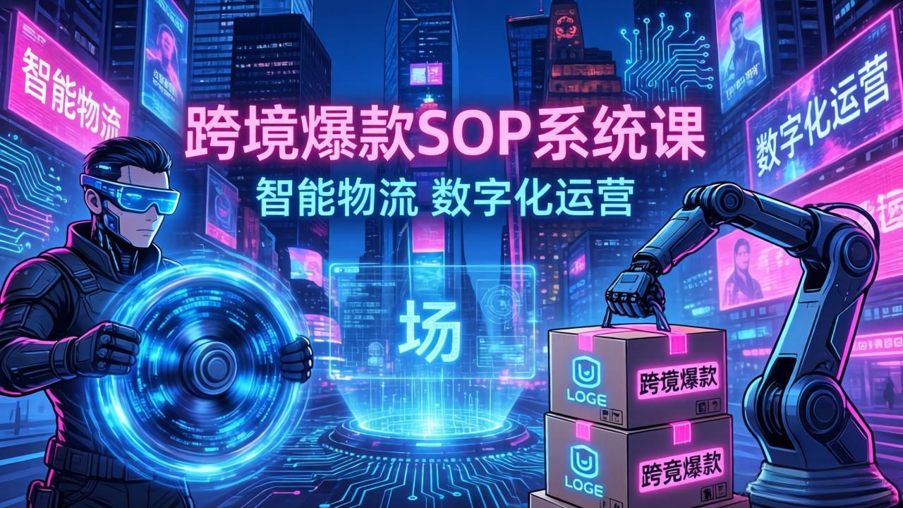 跨境爆款SOP系统课，“内容飞轮+精准投放+AI自动化”为核心，拆解“人×货×场”黄金公式-数码之翼