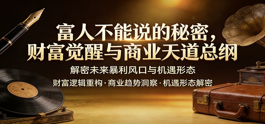 富人不能说的秘密，财富觉醒与商业天道总纲，解密未来暴利风口与机遇形态-数码之翼