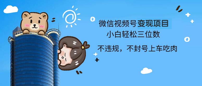 2024最新微信视频号变现项目，小白轻松月入四位数-数码之翼