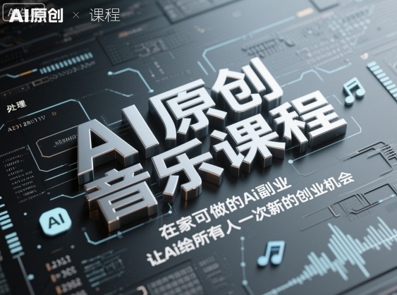 AI原创音乐课程，在家可做的Ai副业，让Ai给所有人一次新的创业机会-数码之翼