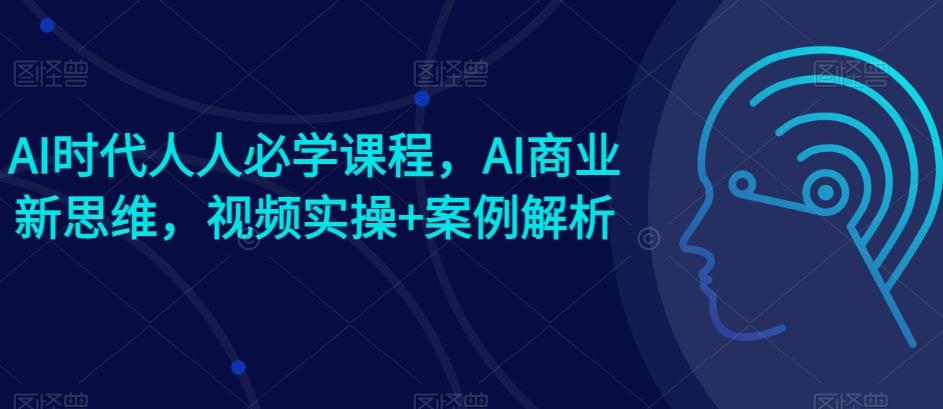 AI时代人人必学课程，AI商业新思维，视频实操+案例解析【赠AI商业爆款案例】-数码之翼