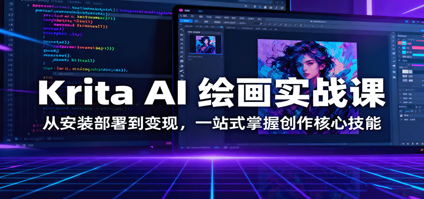 Krita AI 绘画实战课：从安装部署到变现，一站式掌握创作核心技能-数码之翼