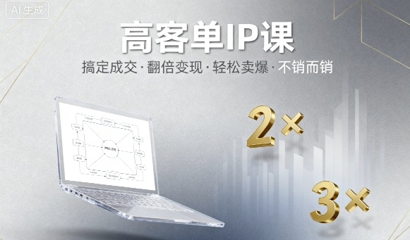 高客单IP课，搞定成交，搞定高客单IP，翻倍变现，轻松卖爆，不销而销-数码之翼