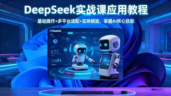 DeepSeek实战课应用教程、基础操作+多平台适配+实体赋能,掌握AI核心技能-数码之翼