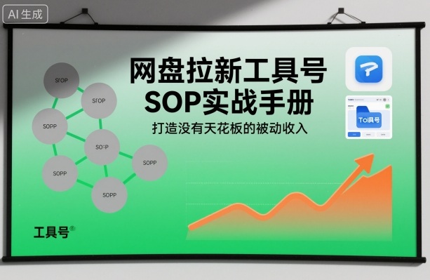 网盘拉新工具号SOP实战手册，打造没有天花板的被动收入-数码之翼