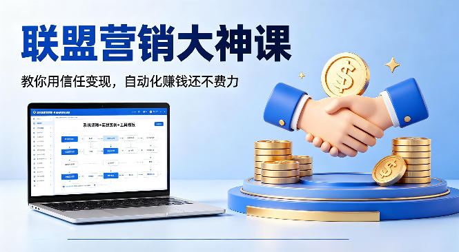 联盟营销大神课，教你用信任变现，自动化賺钱还不费力【原创双语字幕】-数码之翼