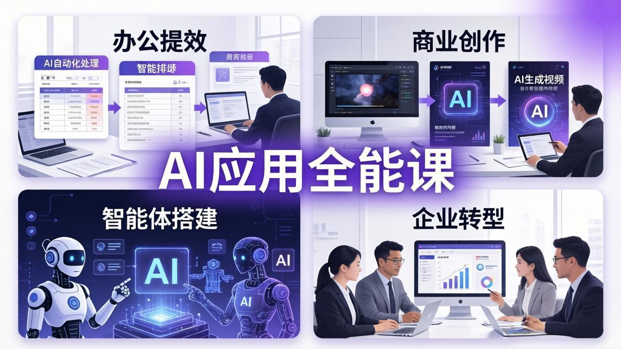 AIGC 应用全能课：办公提效、商业创作、智能体搭建、企业转型，一站式学会AI应用-数码之翼
