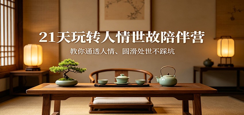 21天玩转人情世故陪伴营：教你通透人情、圆滑处世不踩坑-数码之翼