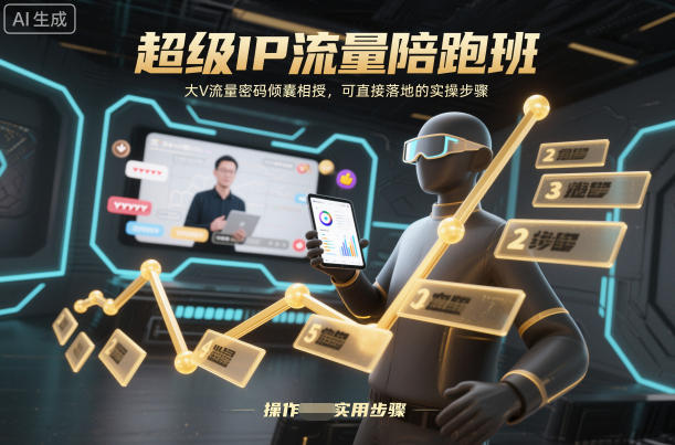超级IP流量陪跑班，大V流量密码倾囊相授，可直接落地的实操步骤-数码之翼