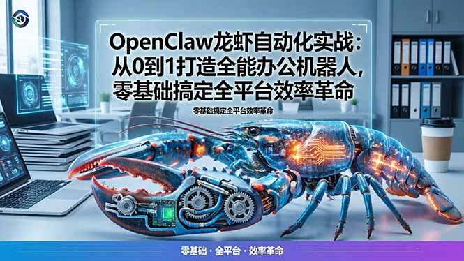 OpenClaw龙虾自动化实战：从0到1打造全能办公机器人，零基础搞定全平台效率革命-数码之翼