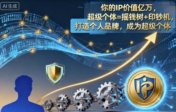 你的IP价值亿万，超级个体=摇钱树+印钞机，打造个人品牌，成为超级个体-数码之翼