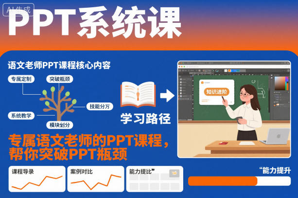 PPT系统课，专属语文老师的PPT课程，帮你突破PPT瓶颈-数码之翼
