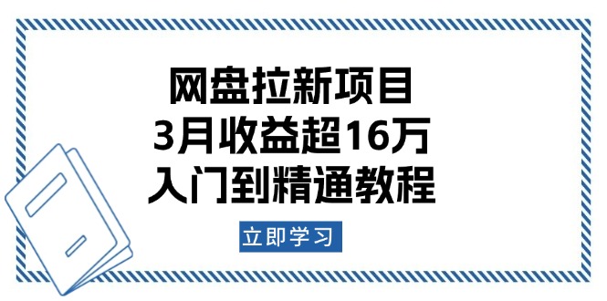 网盘拉新项目：3月收益超16万，入门到精通教程-数码之翼