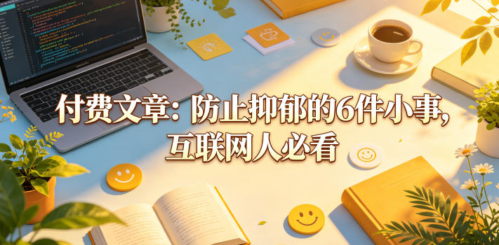 付费文章：防止抑郁的6件小事，互联网人必看！-数码之翼