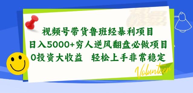 视频号带货鲁班经暴利项目，穷人逆风翻盘必做项目，0投资大收益轻松上手非常稳定【揭秘】-数码之翼