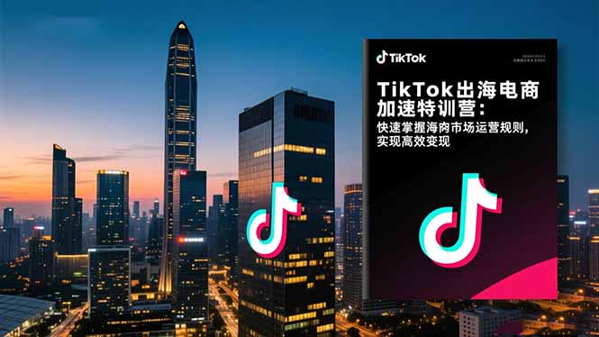 TikTok出海电商加速特训营：快速掌握海外市场运营规则，实现高效变现-数码之翼
