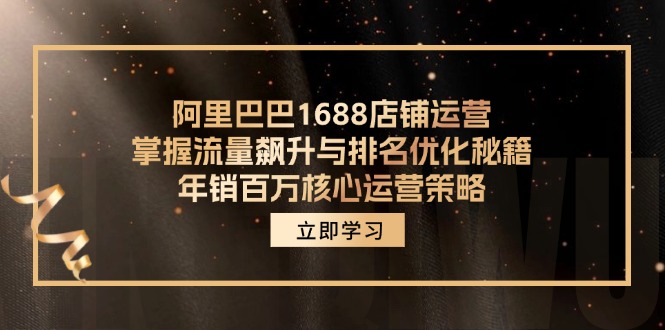 阿里巴巴1688店铺运营，掌握流量飙升与排名优化秘籍 年销百万核心运营策略-数码之翼