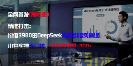 精准打击:价值3980的DeepSeek私域引流实操课,小白实操无门槛,日引精准粉300+-数码之翼