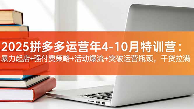 2025拼多多运营年4-10月特训营：暴力起店+强付费策略+活动爆流+突破运营瓶颈，干货拉满-数码之翼