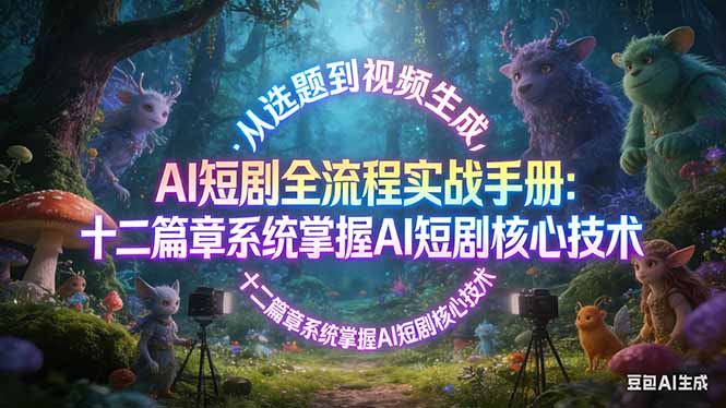 AI 短剧全流程实战手册：从选题到视频生成，十二篇章系统掌握 AI 短剧核心技术-数码之翼