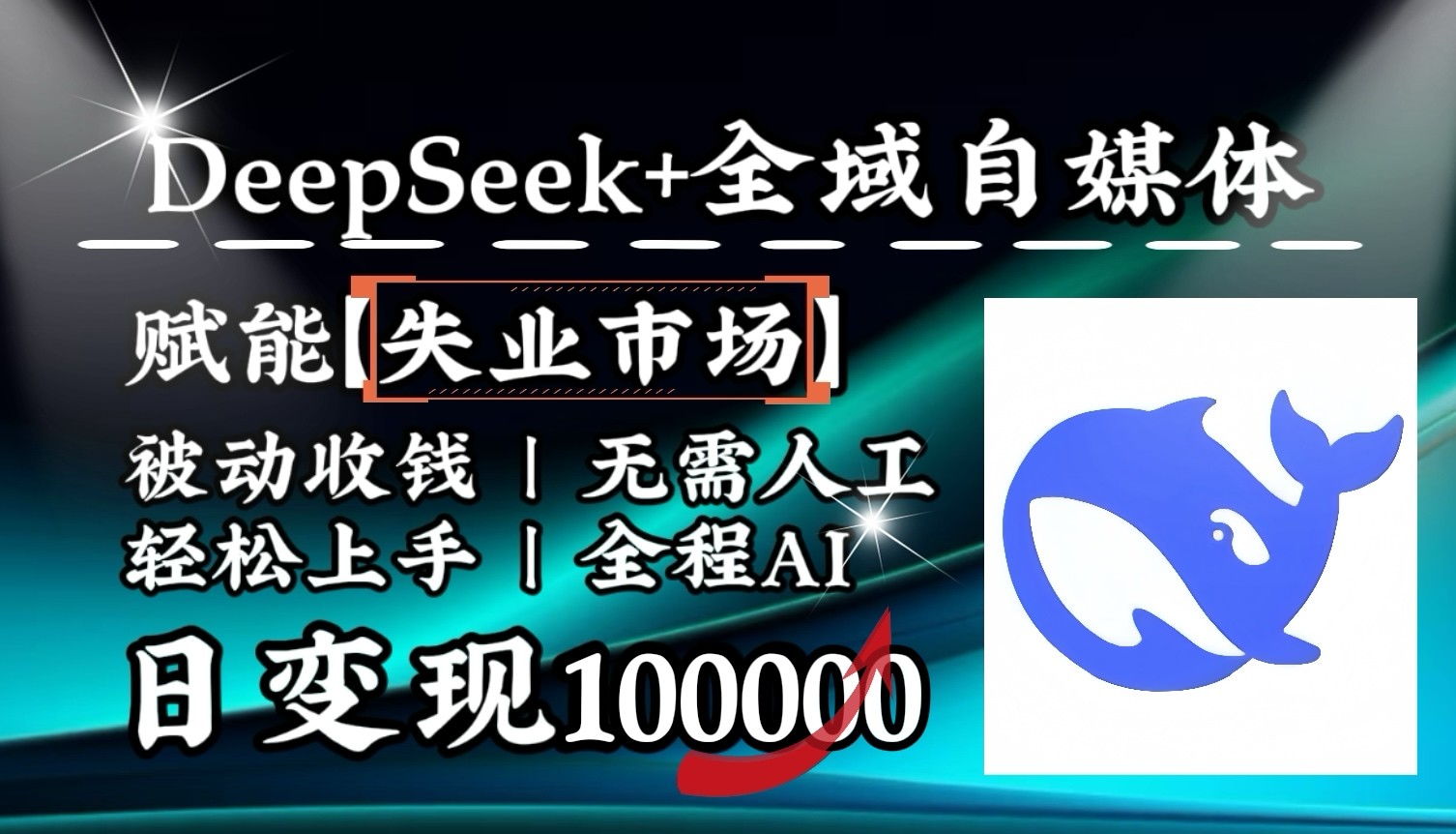 降维打击，DeepSeek+失业市场，全自动操作，结合人人刚需，单月利润轻松破100000＋-数码之翼