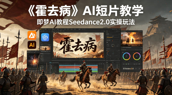 《霍去病》AI短片教学，即梦AI教程Seedance2.0实操玩法-数码之翼
