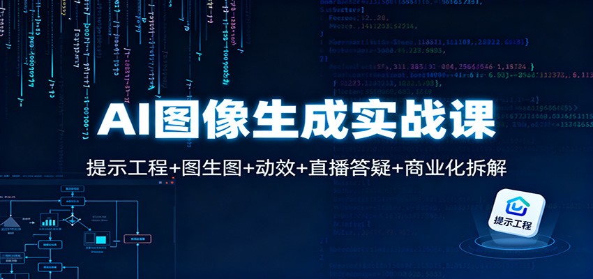 AI图像生成实战课：提示工程+图生图+动效+直播答疑+商业化拆解-数码之翼