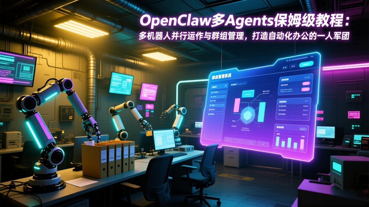 OpenClaw多Agents保姆级教程：多机器人并行运作与群组管理，打造自动化办公的一人军团-数码之翼