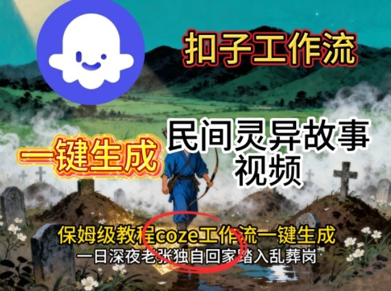 Coze扣子工作流一键生成民间灵异故事视频，保姆级教程搭建教学-数码之翼