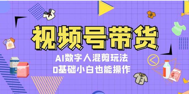 视频号带货，AI数字人混剪玩法，0基础小白也能操作-数码之翼