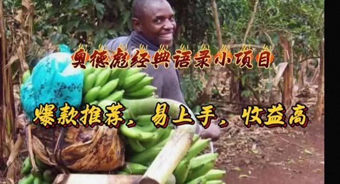 奥德彪经典语录小项目，爆款推荐，易上手，收益高-数码之翼