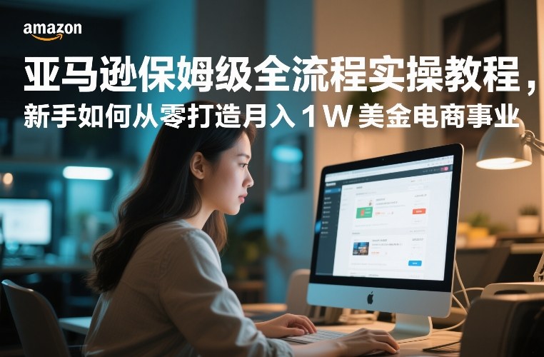 亚马逊保姆级全流程实操教程,新手如何从零打造月入1W美金电商事业-数码之翼