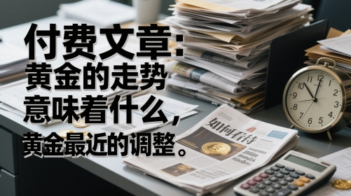 付费文章：黄金的走势意味着什么，如何看待黄金最近的调整-数码之翼