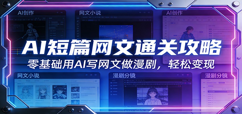 AI短篇网文通关攻略:零基础用AI写网文做漫剧,轻松变现-数码之翼