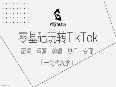 零基础玩转TikTok，配置一运营一剪辑一热门一变现，一站式教学-数码之翼