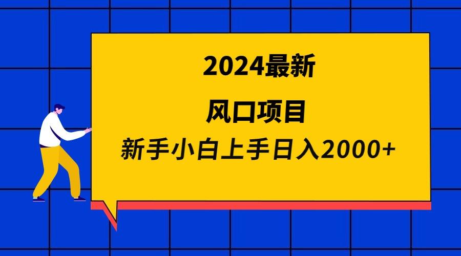 (9483期)2024最新风口项目 新手小白日入2000+-数码之翼