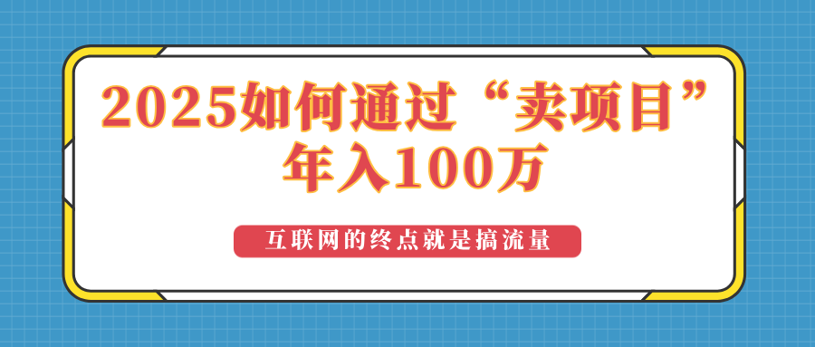 2025年如何通过“卖项目”实现100万收益：最具潜力的盈利模式解析-数码之翼