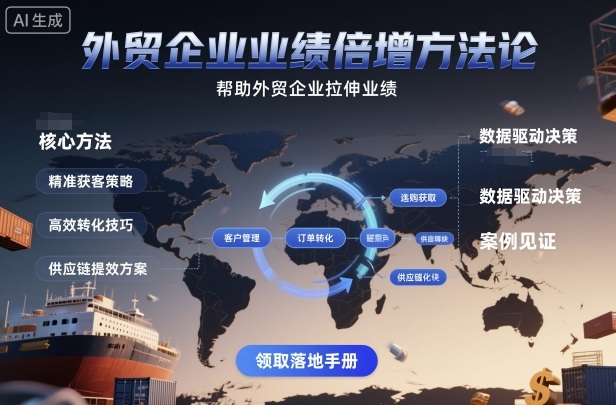 外贸企业业绩倍增方法论，帮助外贸企业拉伸业绩-数码之翼