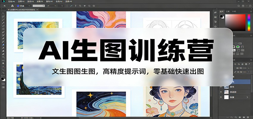 AI生图训练营：文生图图生图，高精度提示词，零基础快速出图-数码之翼