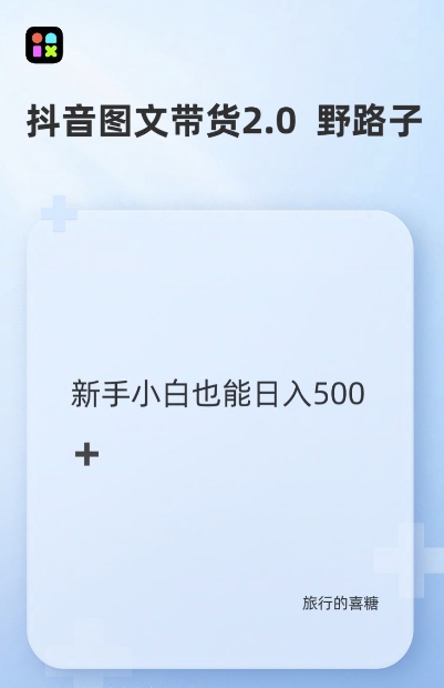 抖音图文带货野路子2.0玩法，暴力起号，单日收益多张，小白也可轻松上手【揭秘】-数码之翼