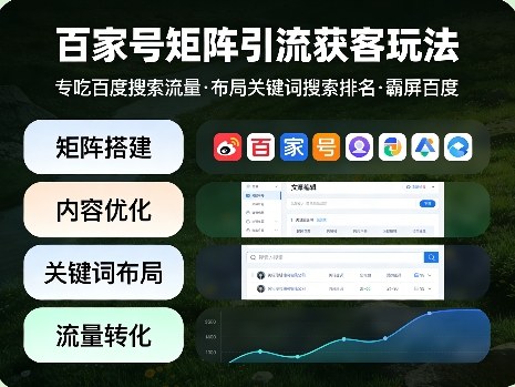 百家号矩阵引流获客玩法，专吃百度搜索流量，布局关键词搜索排名，霸屏百度-数码之翼