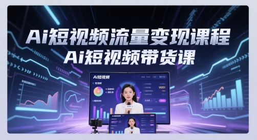 Ai短视频流量变现课程，Ai短视频带货课-数码之翼