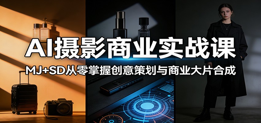 AI摄影商业实战课:MJ+SD从零掌握创意策划与商业大片合成-数码之翼