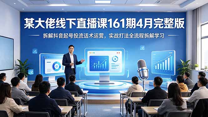 某大佬线下直播课161期4月完整版，拆解抖音起号投流话术运营，实战打法全流程拆解学习-数码之翼