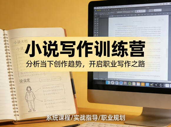 小说加写作训练营，带你分析如何在当下脱颖而出，开启你的职业创作之路-数码之翼