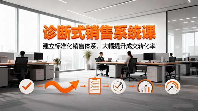 诊断式销售系统课，建立标准化销售体系，大幅提升成交转化率-数码之翼