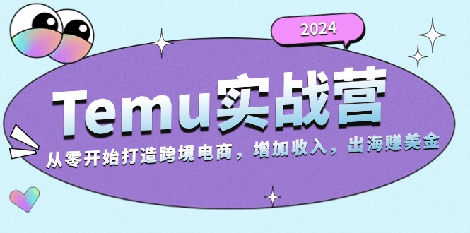 2024Temu实战营:从零开始打造跨境电商,增加收入,出海赚美金-数码之翼